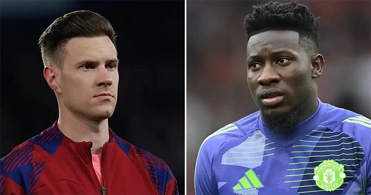 MU nhắm Ter Stegen (bên trái) để thay Onana