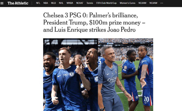The Athletic: "Chelsea vô địch thế giới nhưng chưa phải đội bóng mạnh nhất"