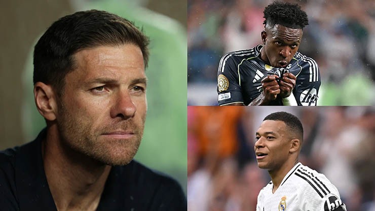 HLV Alonso cảm thấy có vấn đề giữa Vinicius và Mbappe