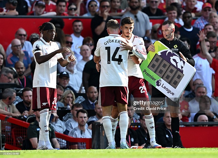 Kai Havertz được HLV Arteta tung vào sân thay Gyokeres ở hiệp 2