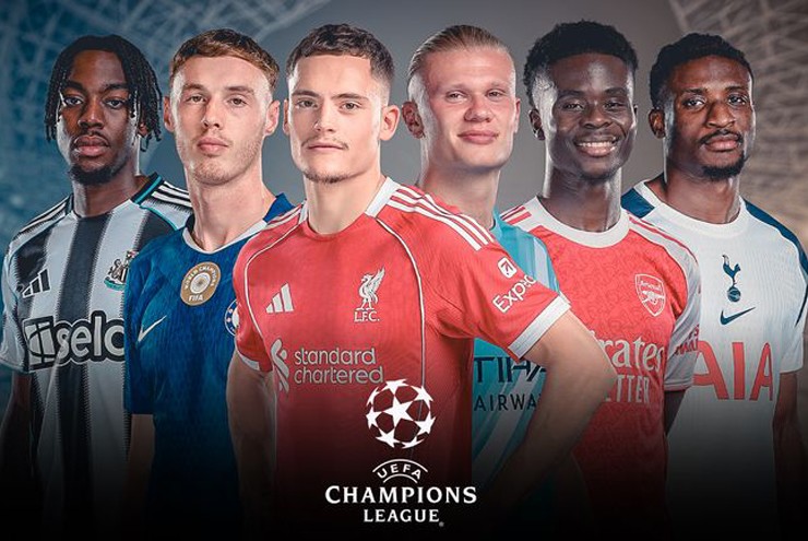 Lần đầu tiên trong lịch sử có 6 đội bóng Anh góp mặt ở cúp C1/Champions League