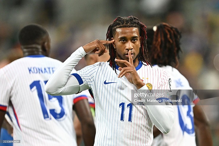 Olise là người mở tỷ số cho tuyển Pháp trong trận thắng 2-0 trước Ukraine ở vòng loại World Cup.