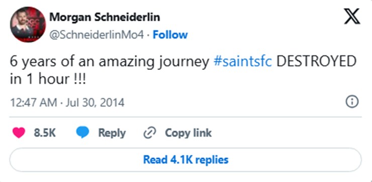Dòng tweet&nbsp;đầy tức giận của&nbsp;Schneiderlin
