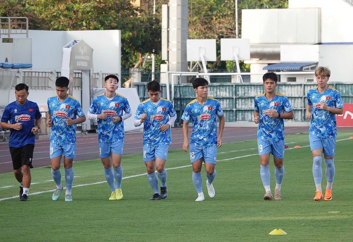 Tuyển U22 Việt Nam đã hoàn thiện bộ khung trước ngày ra quân SEA Games 33. (Ảnh: VFF)