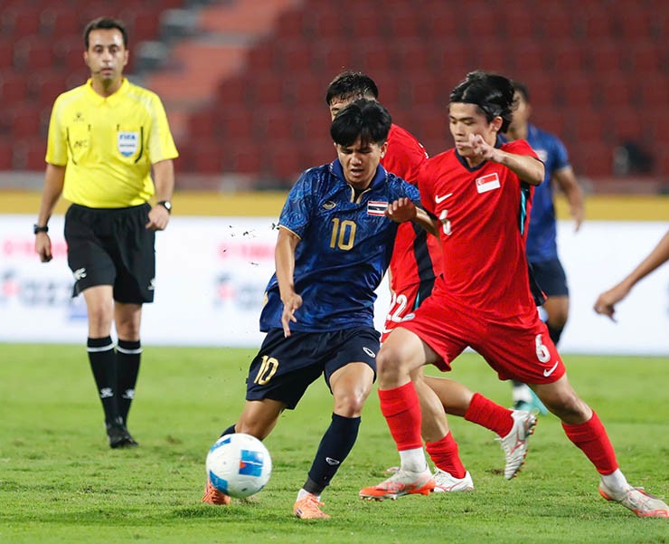 Video bóng đá U22 Thái Lan - U22 Singapore: Choáng váng 7 phút 3 bàn, đẳng cấp "Voi chiến" (SEA Games) - 2