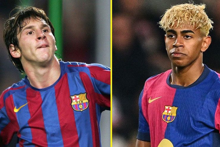 Yamal đã có trận thứ 120 cho Barca ở tuổi 18, trong khi Messi chạm cột mốc này khi 21 tuổi