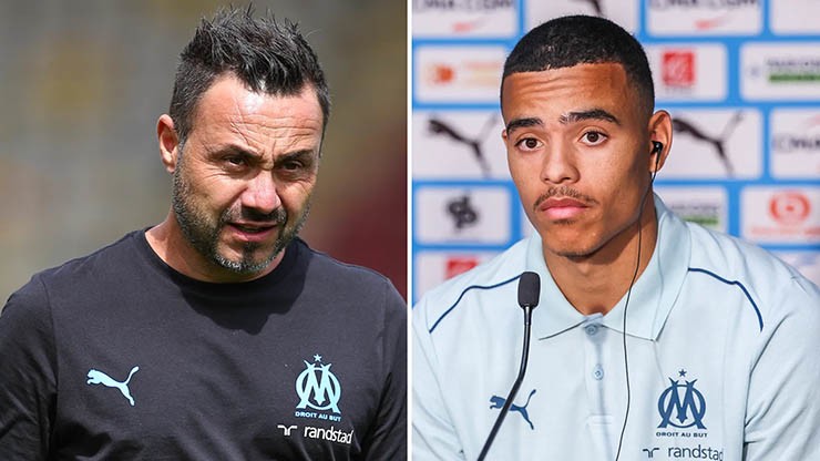 HLV De Zerbi đang dẫn Greenwood ở Marseille