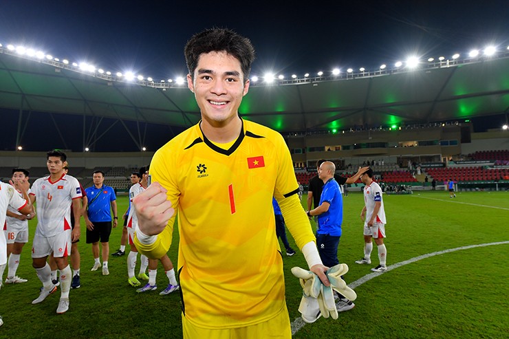 Trung Kiên khiến các chân sút bên phía U23 Saudi Arabia nản lòng.