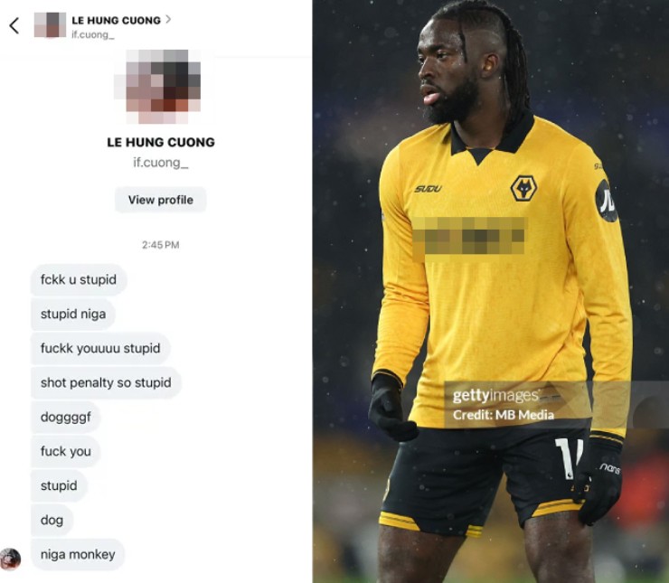 Tài khoản được cho là đến từ Việt Nam có lời lẽ xúc phạm tiền đạo&nbsp;Tolu Arokodare (Wolves)
