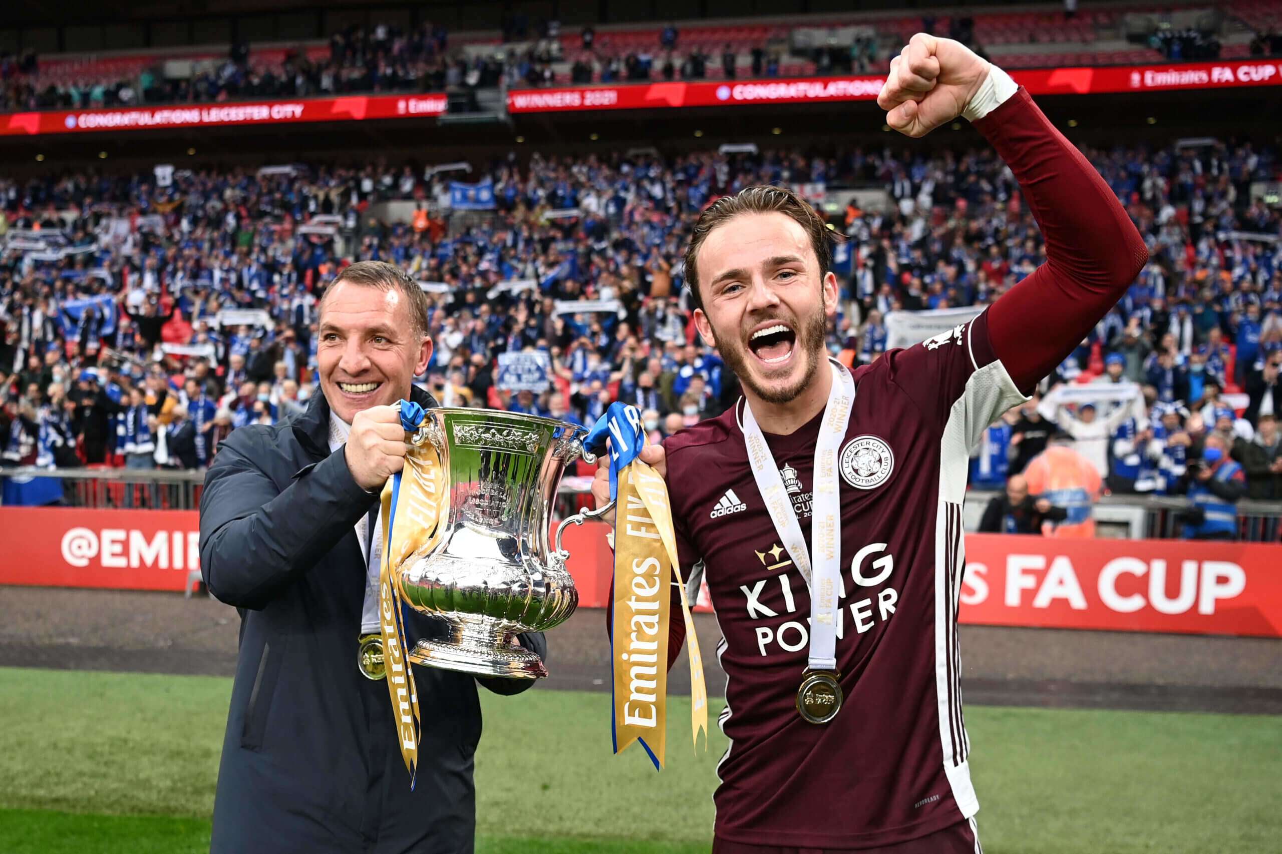 Leicester của Brendan Rodgers vô địch FA Cup nhưng 2 lần trượt vé dự Champions League